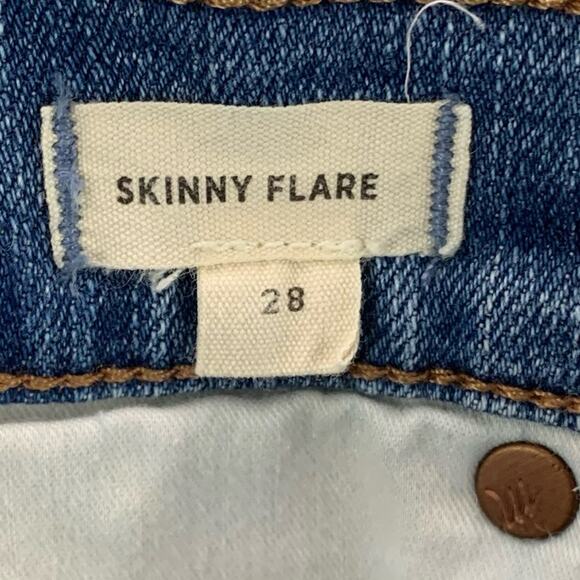 Madewell Women's Skinny Flare Jeans in Ellsworth Wash Stretch Denim  -  Size: 28 - Picture 14 of 15